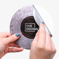 Aufkleber, bedruckt, Silber, Motiv, detail