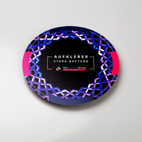 Aufkleber stark klebend, farbig bedruckt, kreisrund