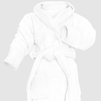 Baby-Bademantel mit Kapuze, unbestickt