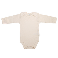 Babybody Langarm, Organic, Farbe Natur