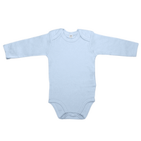 Babybody Langarm, Organic, Farbe Hellblau