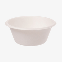 Bagasse-Schale 200 ml, rund 11,4 cm, weiß