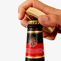 Bambus-Flaschenöffner rund mit Magnet, Personalisierung auf Anfrage