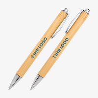 Bambus-Kugelschreiber, 4/4 farbig, beidseitig bedruckt