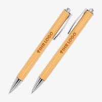 Bambus-Kugelschreiber mit einseitiger Lasergravur