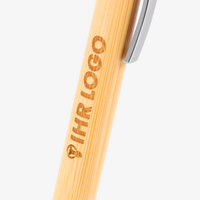 Bambus-Kugelschreiber, Detail Gravur