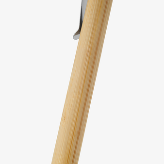 Bambus-Kugelschreiber mit Metallclip, ohne Werbeanbringung