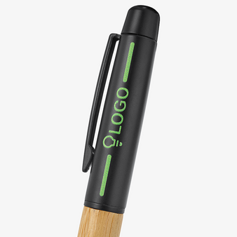 Bambus-Kugelschreiber Schwarz