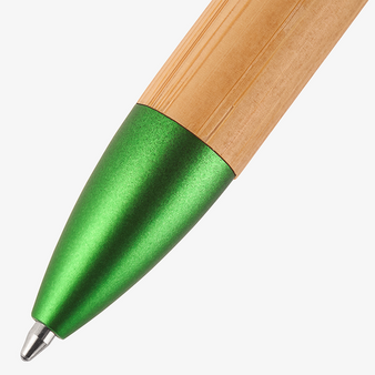 Bambus-LED-Kugelschreiber mit einseitiger Lasergravur