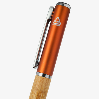 Bambus-LED-Kugelschreiber, ohne Werbeanbringung