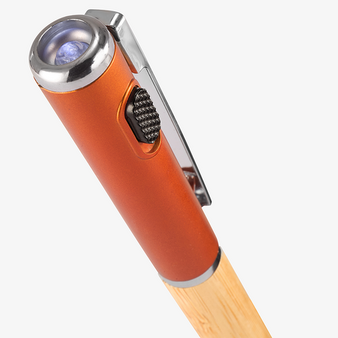 Bambus-LED-Kugelschreiber, ohne Werbeanbringung