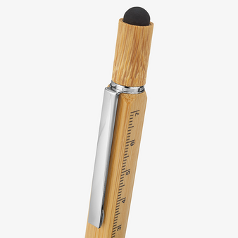 Bambus-Multifunktionskugelschreiber mit einseitiger Lasergravur