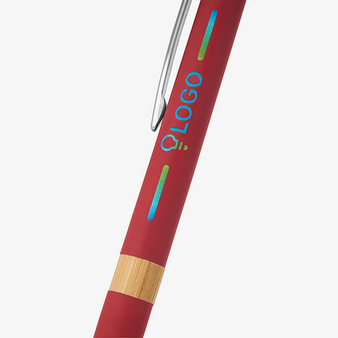Bambus-Softtouch-Kugelschreiber Chroma - UV-LED-Druck
