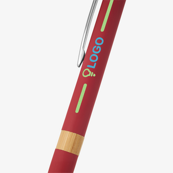 Bambus-Softtouch-Kugelschreiber Chroma- Tampondruck