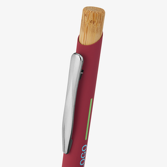 Bambus-Softtouch-Kugelschreiber Pastell