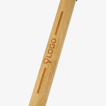 Bambus-Touchpen-Kugelschreiber Spinner mit einseitiger Lasergravur