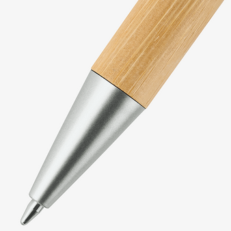 Bambus-Touchpen-Kugelschreiber Spinner mit einseitiger Lasergravur