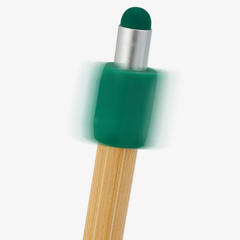 Bambus-Touchpen-Kugelschreiber Spinner, ohne Werbeanbringung
