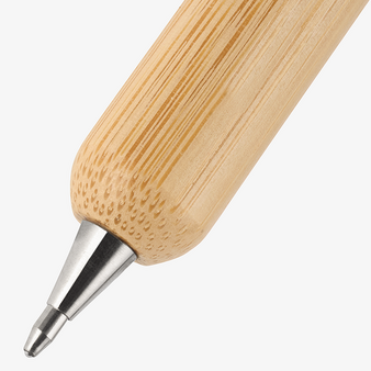Bambus-Weihnachtskugelschreiber, ohne Werbeanbringung
