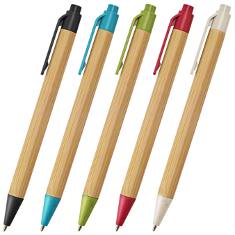 Bambus-Weizenstroh-Kugelschreiber, ohne Werbeanbringung