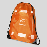 Turnbeutel, bedruckt, Orange