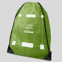 Turnbeutel, bedruckt, Gruen