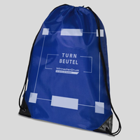 Turnbeutel, bedruckt, Blau