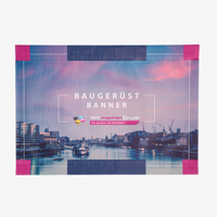 Baugerüstbanner mit Hohlsaum oben und unten