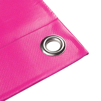 Banner, farbig bedruckt, mit Ösen und Saum