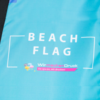 Beachflag, bedruckt mit Text