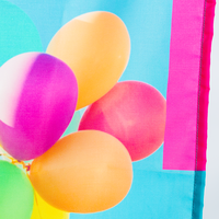 Beachflag, farbig bedruckt mit Luftballon Motiv
