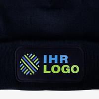 bedruckte Beanie recycled, Detailsansicht Druckfläche