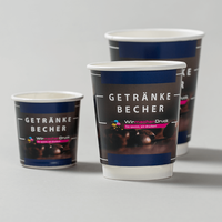 Becher doppelwandig 200ml, 4/0-farbig (CMYK), Gruppe