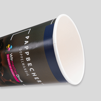 Becher doppelwandig 400ml, 4/0-farbig (CMYK), Seitenansicht