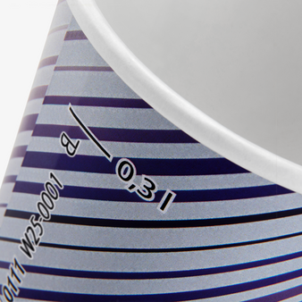 Becher doppelwandig mit Eichstrich 300 ml, 4/0-farbig (CMYK)