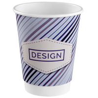 Becher doppelwandig mit Eichstrich 300 ml, 4/0-farbig (CMYK)