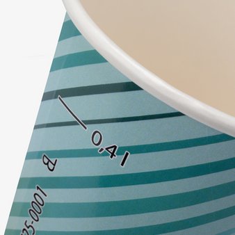 Becher doppelwandig mit Eichstrich 400 ml, 4/0-farbig (CMYK)