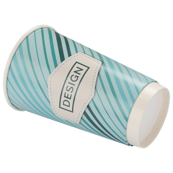 Becher doppelwandig mit Eichstrich 400 ml, 4/0-farbig