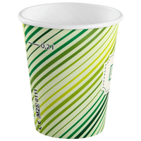 Becher einwandig mit Eichstrich 200 ml, 4/0-farbig