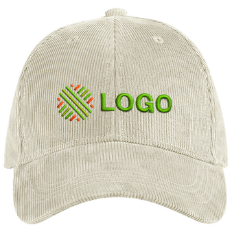 Beechfield - Cord Baseball Cap, mit einer Stickposition