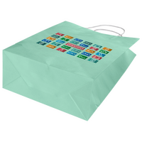 Beidseitig farbig bedruckte Papiertragetasche in M mit Papierkordeln, 26 x 34 x 14 cm, 4/0-farbig