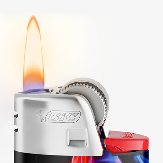 BIC®-Reibradfeuerzeug Maxi, 4/0-farbig rundherum bedruckt