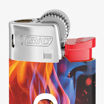 BIC®-Reibradfeuerzeug Mini, 4/0-farbig rundherum bedruckt