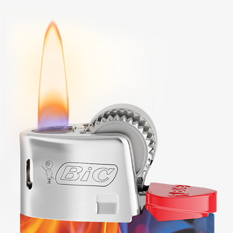 BIC®-Reibradfeuerzeug Mini, 4/0-farbig rundherum bedruckt