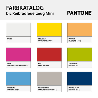 BIC®-Reibradfeuerzeug Mini, 4-farbig beidseitig bedruckt