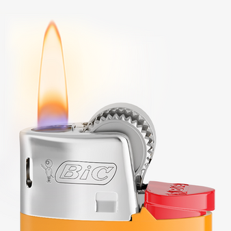 BIC®-Reibradfeuerzeug Mini, 4-farbig beidseitig bedruckt