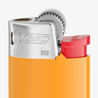 BIC®-Reibradfeuerzeug Mini, 4-farbig einseitig bedruckt