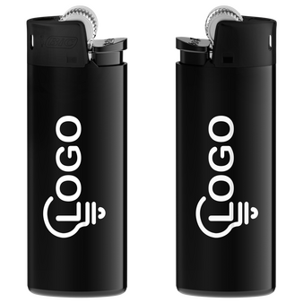 BIC®-Reibradfeuerzeug Mini schwarz, 1-farbig beidseitig bedruckt