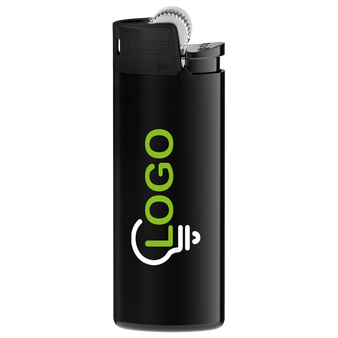 BIC®-Reibradfeuerzeug Mini schwarz, 2-farbig einseitig bedruckt