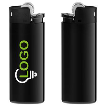 BIC®-Reibradfeuerzeug Mini schwarz, 2-farbig einseitig bedruckt